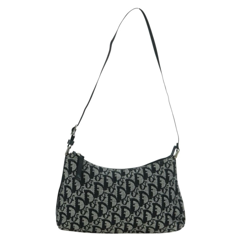 【日本直送】Christian Dior Trotter帆布配件包 黑色 銀色 正品 170558V-12