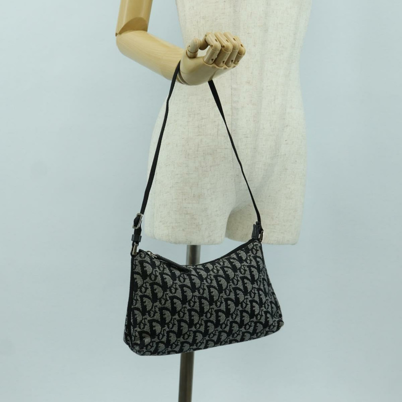 【日本直送】Christian Dior Trotter帆布配件包 黑色 銀色 正品 170558V-21