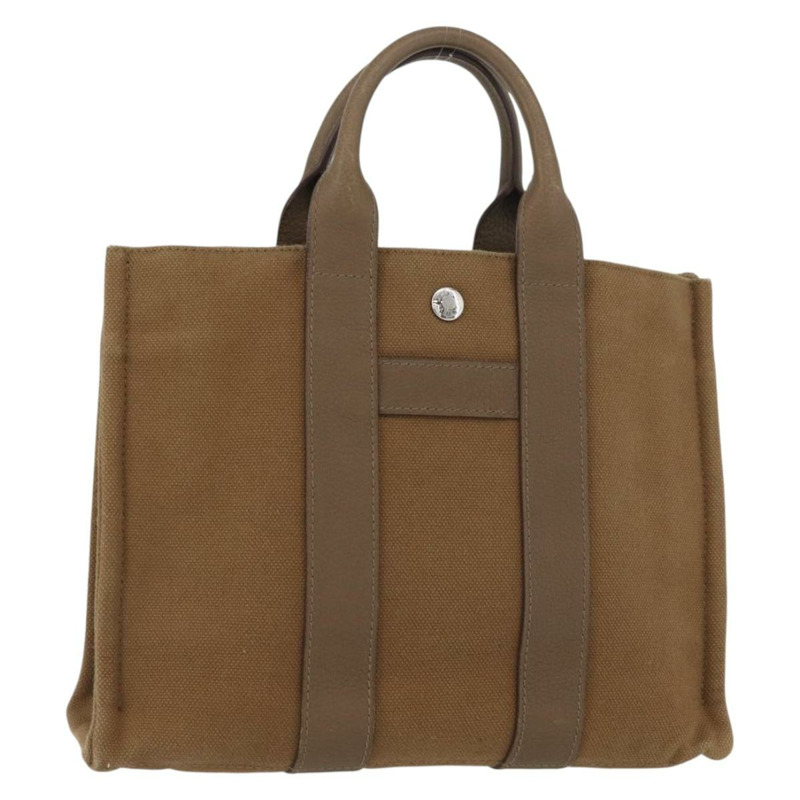 【日本直送】愛馬仕 Sac Arne PM 手袋 帆布 米色 銀色 正品 mr2287A-0