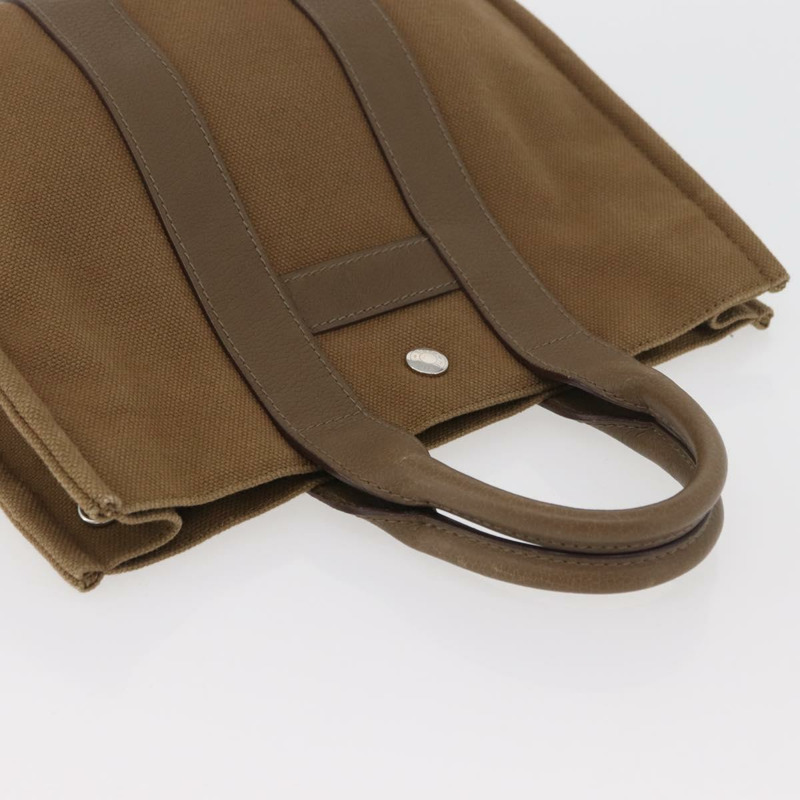 【日本直送】愛馬仕 Sac Arne PM 手袋 帆布 米色 銀色 正品 mr2287A-5