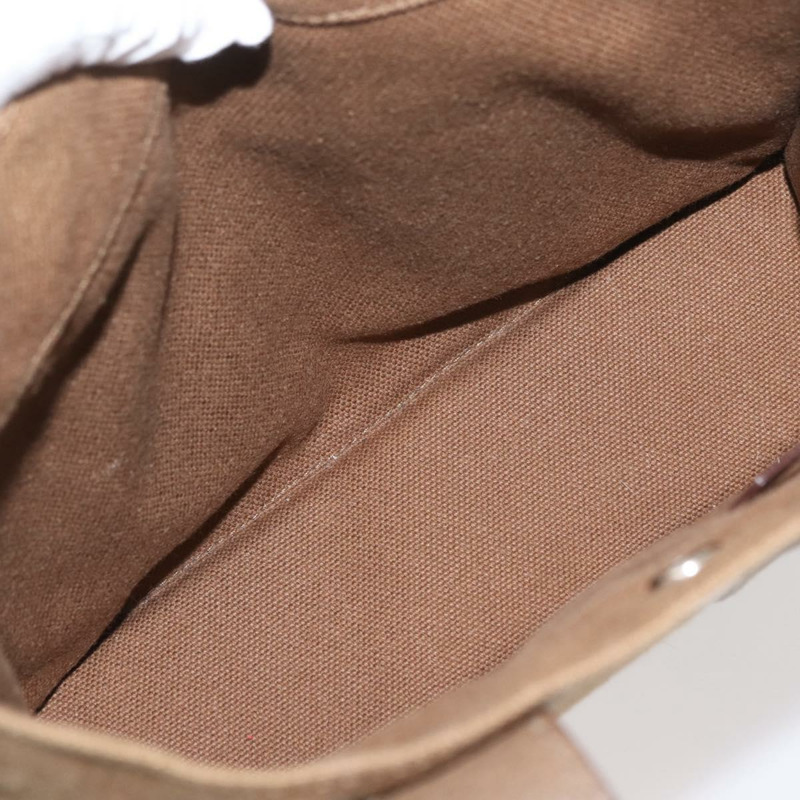 【日本直送】愛馬仕 Sac Arne PM 手袋 帆布 米色 銀色 正品 mr2287A-9