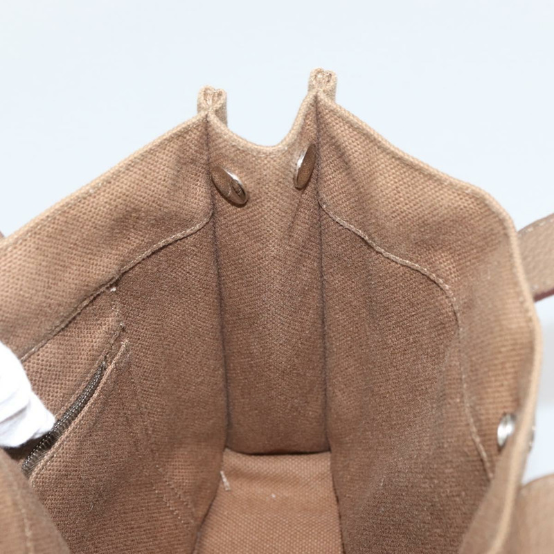 【日本直送】愛馬仕 Sac Arne PM 手袋 帆布 米色 銀色 正品 mr2287A-18