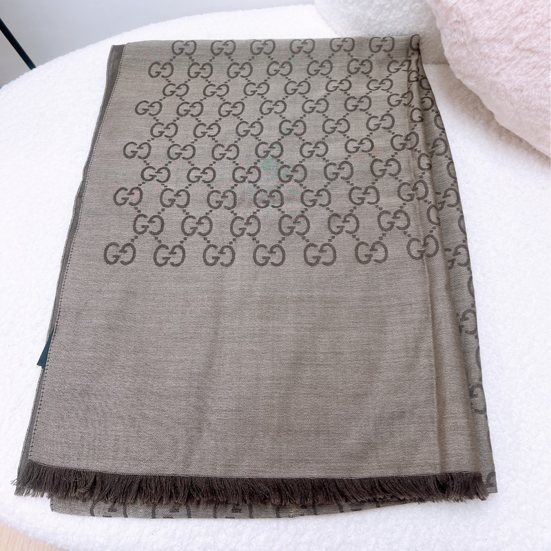 Gucci 棕色絲巾/圍巾 200x70-1