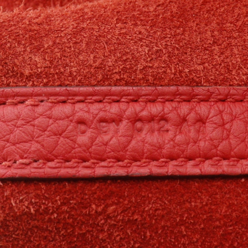 愛馬仕 Picotin Lock 18 PM 手提包，Taurillon Clemence 皮革，2019 年款，紅色，D 型皮帶扣，18K PM，女士款。-19