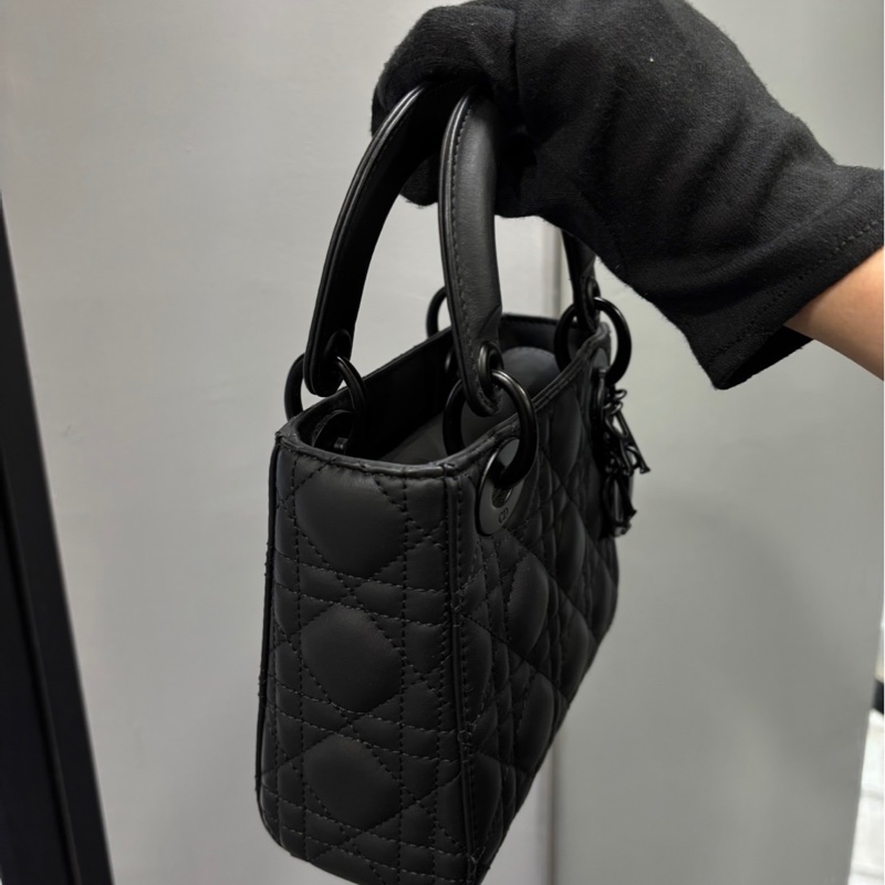 全新專櫃半價🌟Dior Lady 啞光黑 迷你包-2