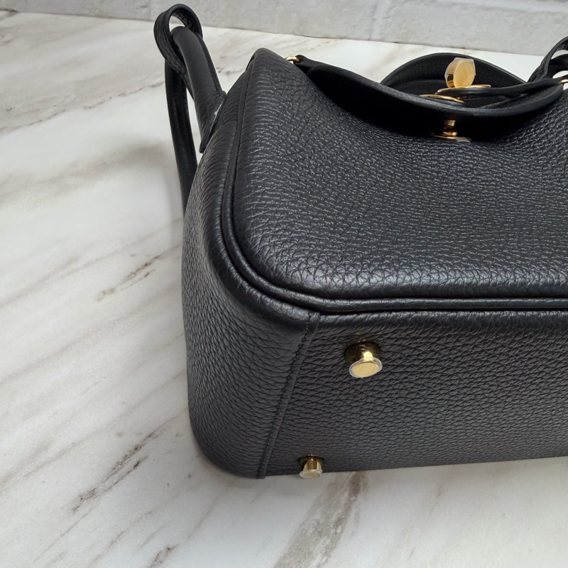 愛馬仕 Hermès mini lindy 一代 黑色金釦-8