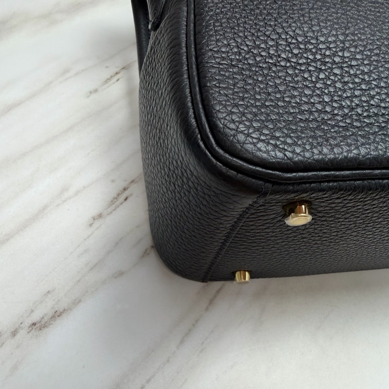 愛馬仕 Hermès mini lindy 一代 黑色金釦-10
