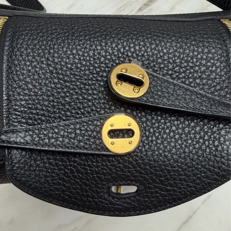 愛馬仕 Hermès mini lindy 一代 黑色金釦-13