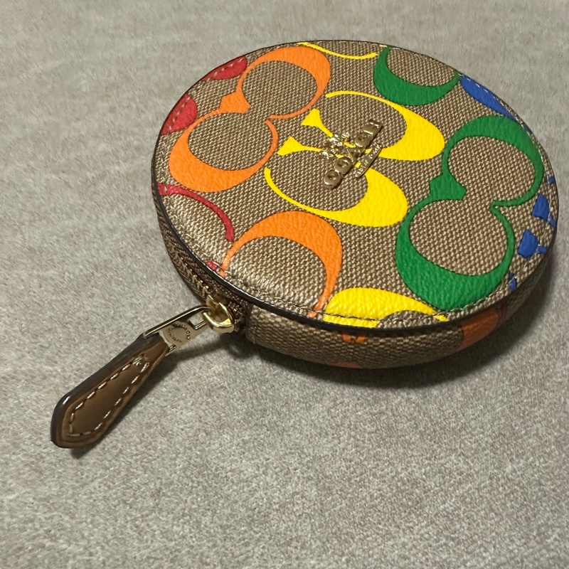 COACH 💫 彩色LOGO零錢包 拉鏈小包-0