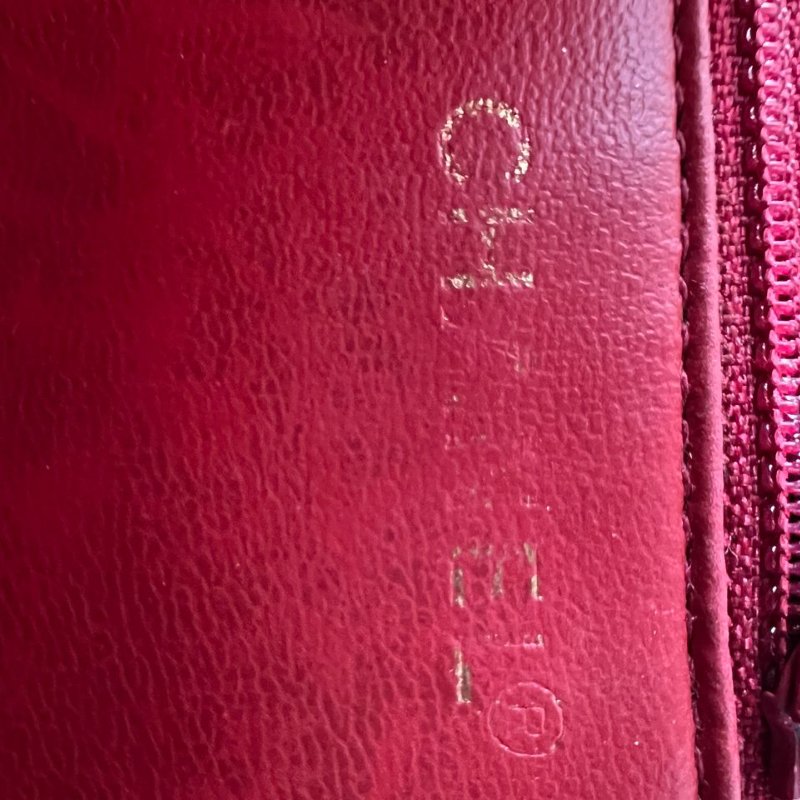 Chanel Vintage 紅金圓扣菱格鍊條包-3