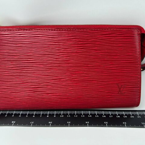 Louis Vuitton Epi 水波紋紅色麻將包