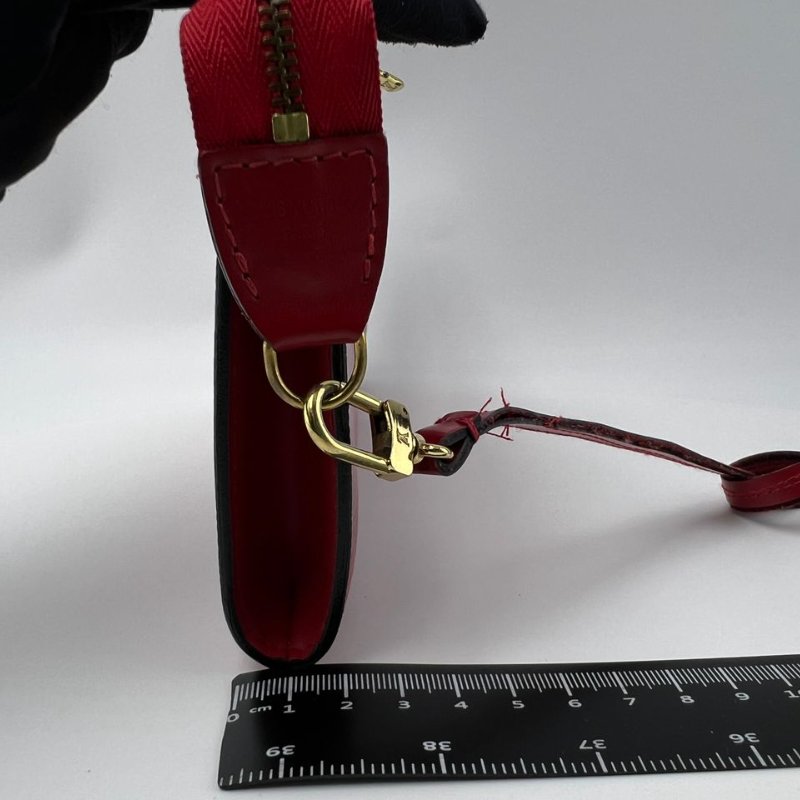 Louis Vuitton Epi 水波紋紅色麻將包-4