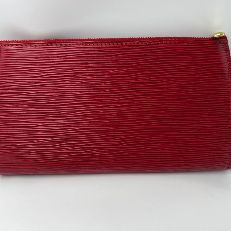 Louis Vuitton Epi 水波紋紅色麻將包-6