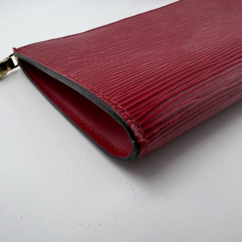 Louis Vuitton Epi 水波紋紅色麻將包-9