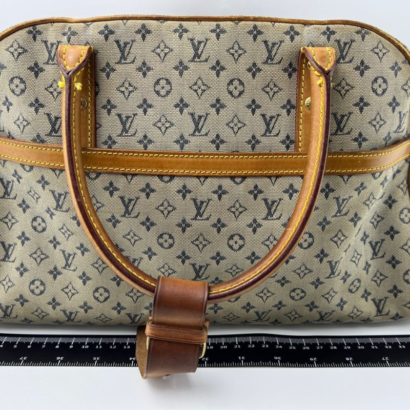 Louis Vuitton 丹寧老花波士頓手提包-6