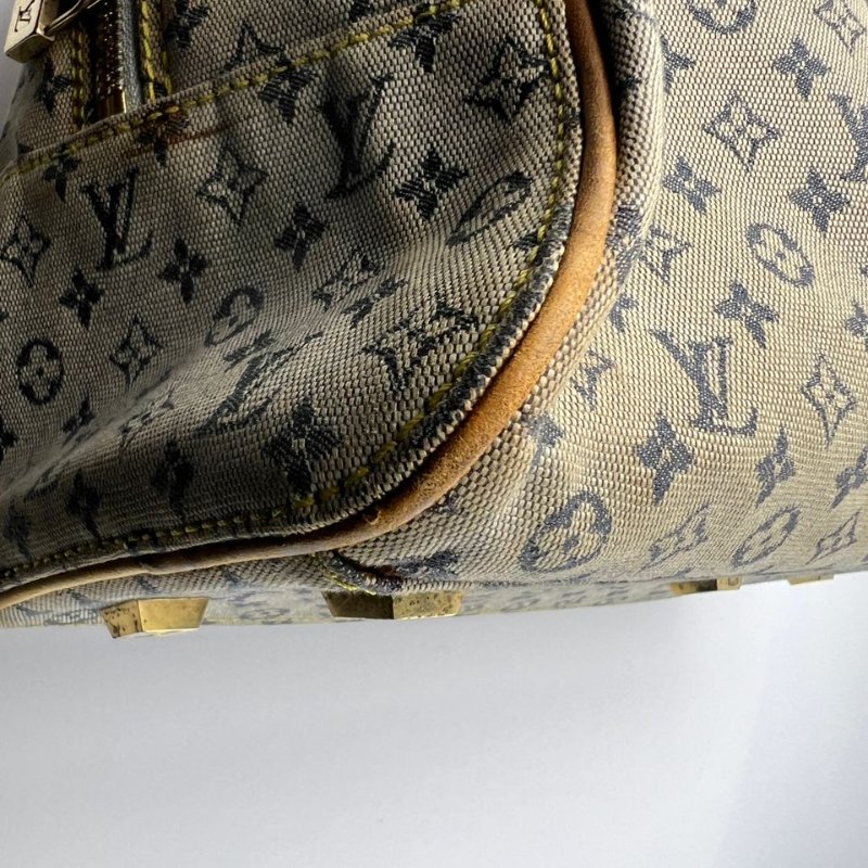 Louis Vuitton 丹寧老花波士頓手提包-8