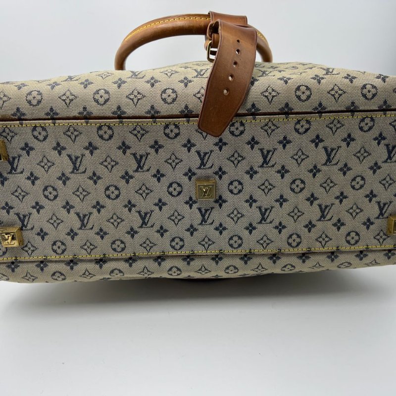 Louis Vuitton 丹寧老花波士頓手提包-9