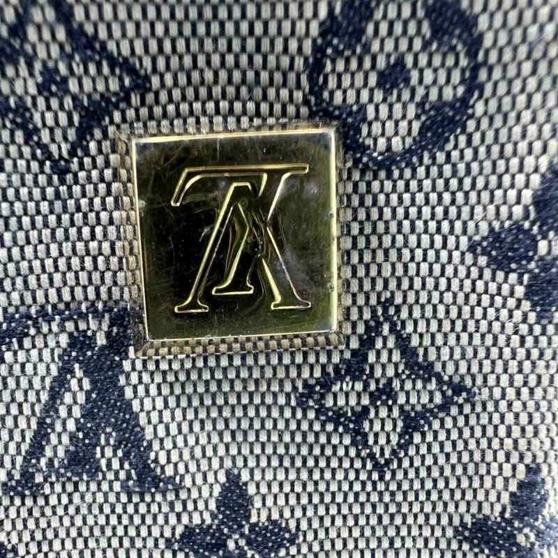 Louis Vuitton 丹寧老花波士頓手提包-15