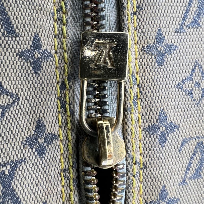 Louis Vuitton 丹寧老花波士頓手提包-16