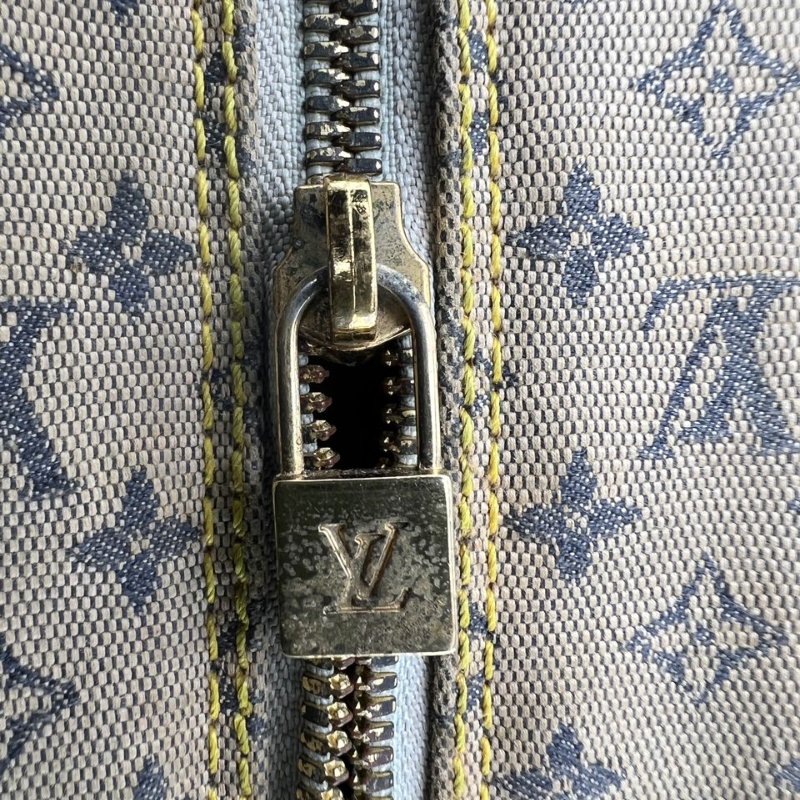 Louis Vuitton 丹寧老花波士頓手提包-17