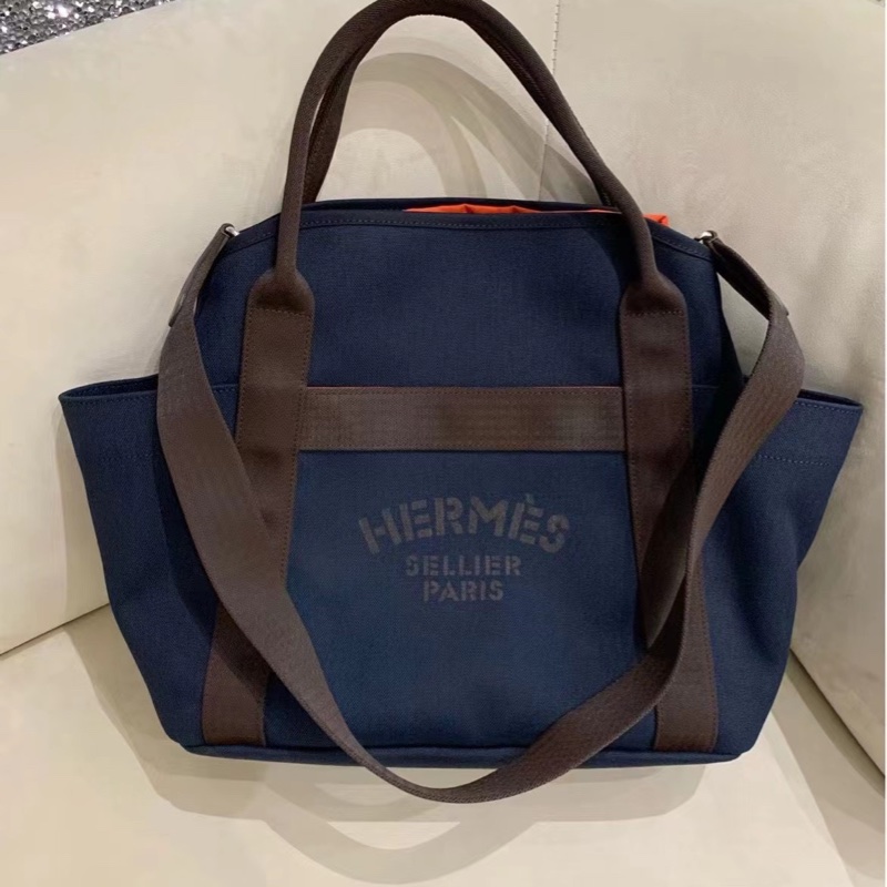 閑置未使用品 𝙃𝙀𝙍𝙈𝙀𝙎愛馬仕 馬術用品收納包 防水帆布包-2