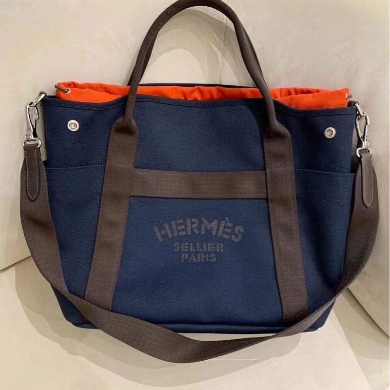 閑置未使用品 𝙃𝙀𝙍𝙈𝙀𝙎愛馬仕 馬術用品收納包 防水帆布包-8