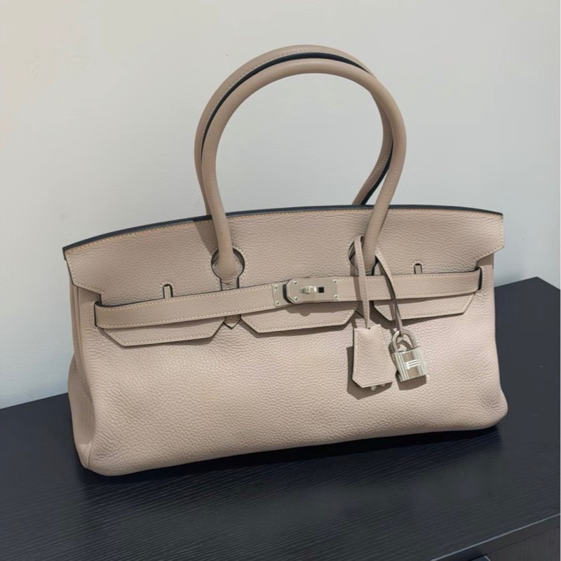 愛馬仕birkin shoulder 42 斑鳩灰銀扣 togo皮 框M刻 原始閒置成色,保存很好,幾乎沒用過-0