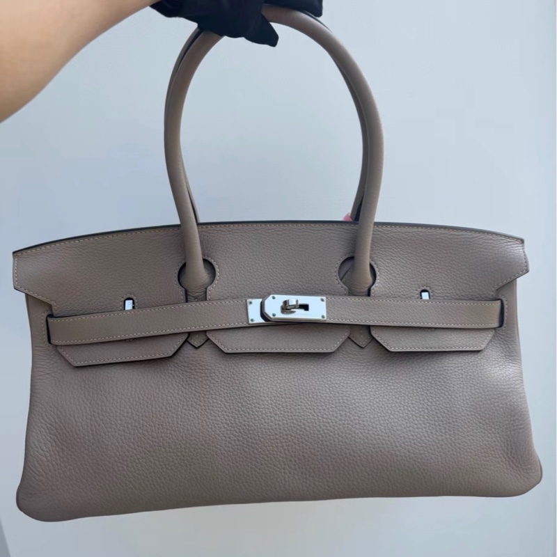 愛馬仕birkin shoulder 42 斑鳩灰銀扣 togo皮 框M刻 原始閒置成色,保存很好,幾乎沒用過-1