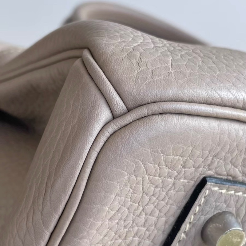 愛馬仕birkin shoulder 42 斑鳩灰銀扣 togo皮 框M刻 原始閒置成色,保存很好,幾乎沒用過-7