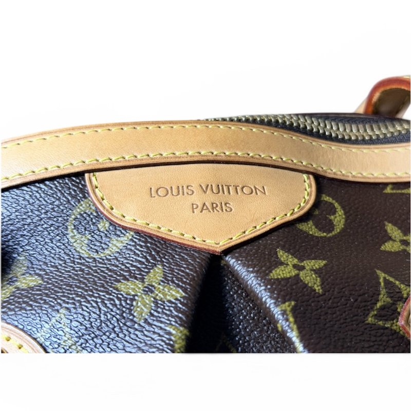 【極新品】LV Louis Vuitton Tivoli PM 經典老花褶皺手提水餃包-1