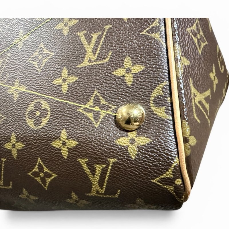 【極新品】LV Louis Vuitton Tivoli PM 經典老花褶皺手提水餃包-5