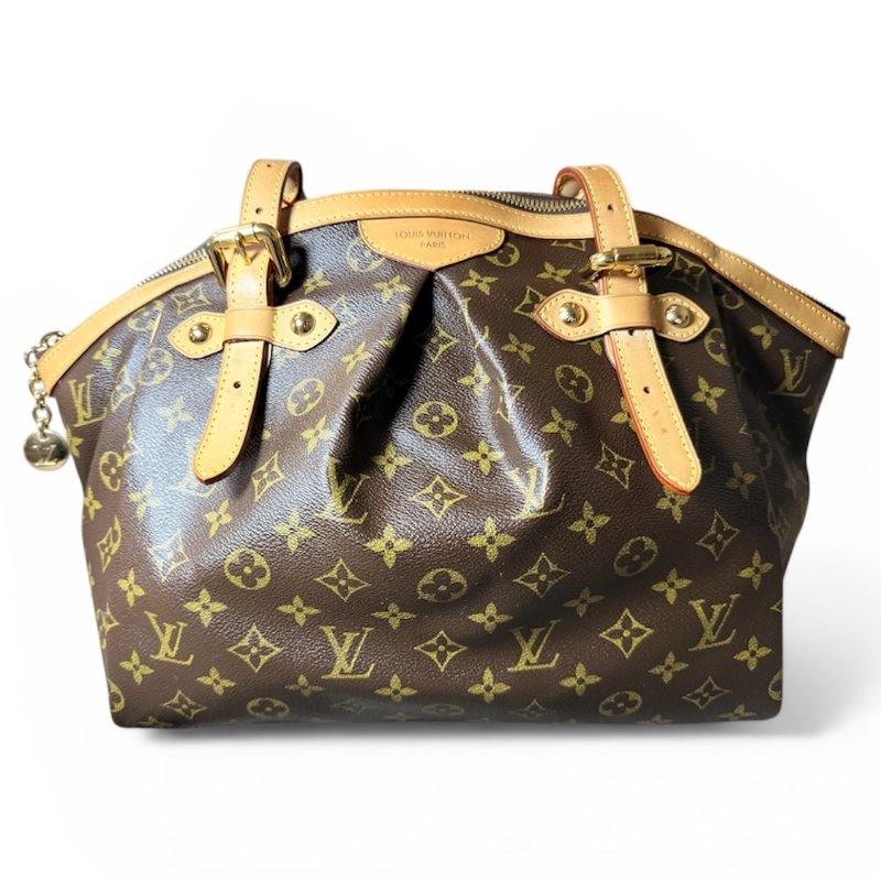 【極新品】LV Louis Vuitton Tivoli PM 經典老花褶皺手提水餃包-7