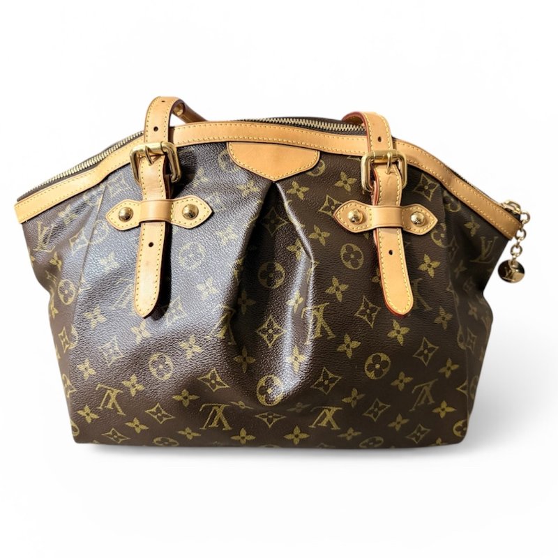 【極新品】LV Louis Vuitton Tivoli PM 經典老花褶皺手提水餃包-8