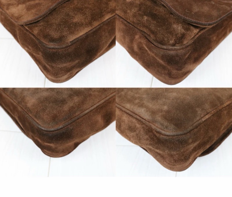 「JL精品代購」9新 Chanel 香奈兒麂皮咖色郵差包-7