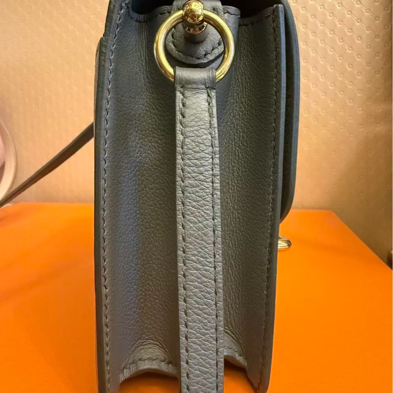 🌈Hermes💚Mini Roulis💚杏仁綠金扣🌈98新🌈🌟Evercolor皮🌟Stamp U🌟miniroulis🌟roulis🌟豬鼻子🌟愛馬仕🌟-2