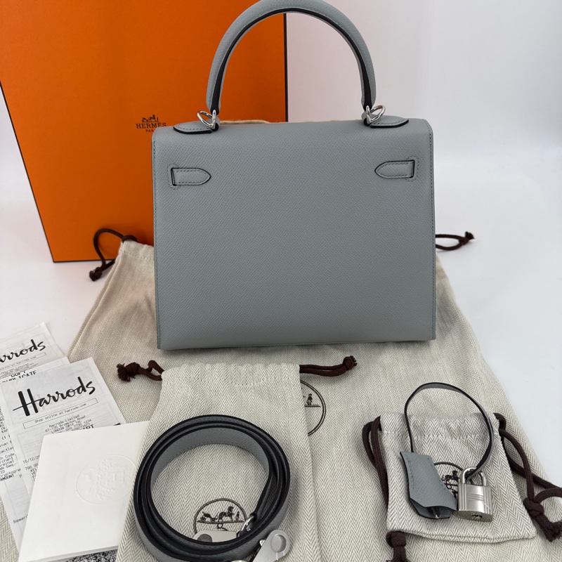 Hermes Kelly 25 Stamp K Color 8U Blue Glacier Brand new full set-1