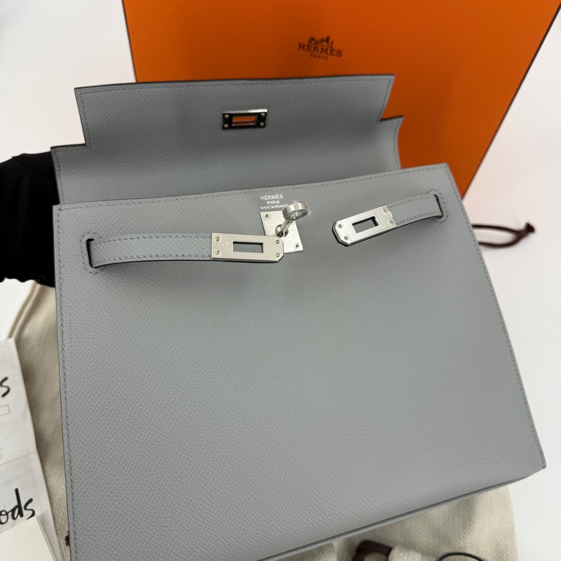Hermes Kelly 25 Stamp K Color 8U Blue Glacier Brand new full set-7