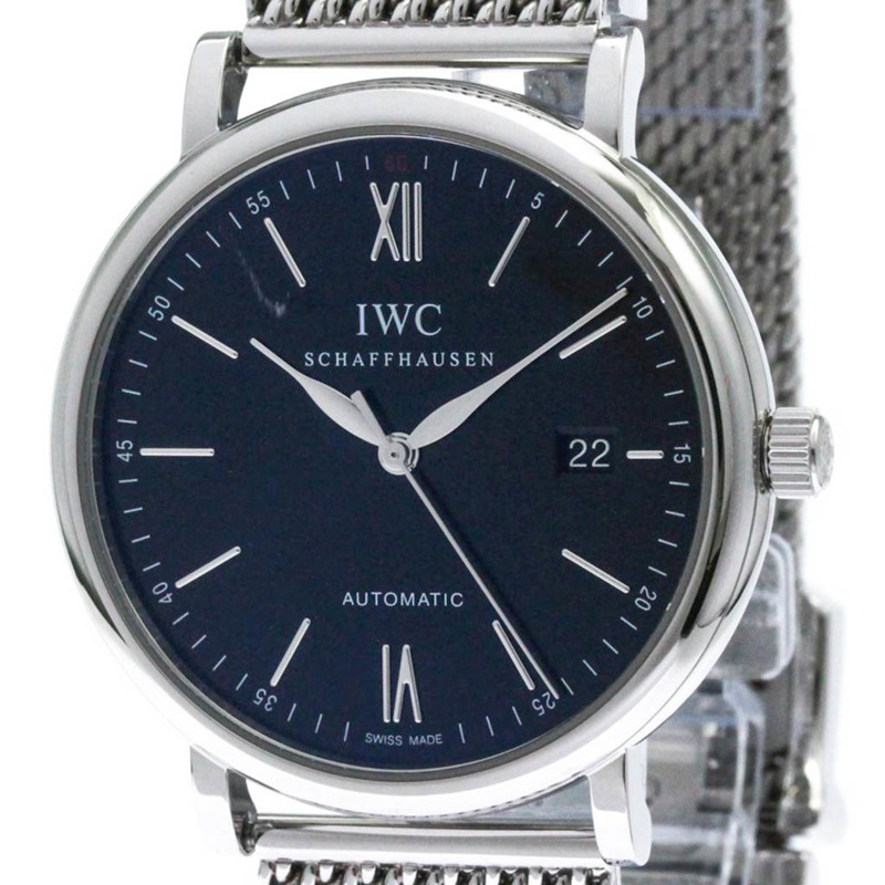 IWC 萬國錶 Portofino 系列精鋼自動男士腕錶 IW356502 拋光-0