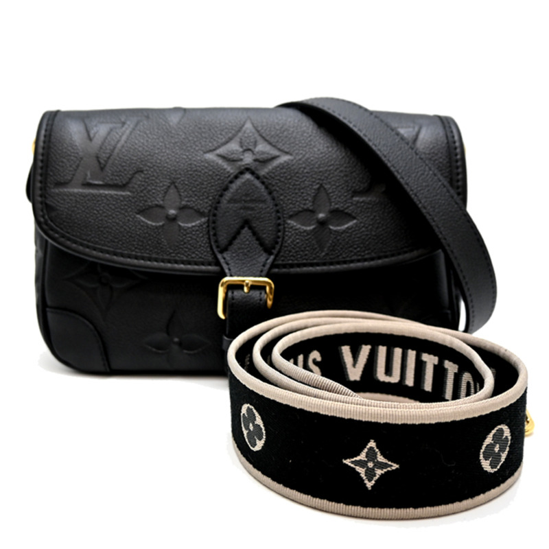 路易威登 Diane 女士單肩包 M46386 Monogram Empreinte Noir-0