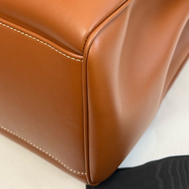 CELINE賽琳思琳 焦糖色Soft 16 牛皮手提單肩包中號女款 尺寸：長32cm 寬15cm 高24cm-7