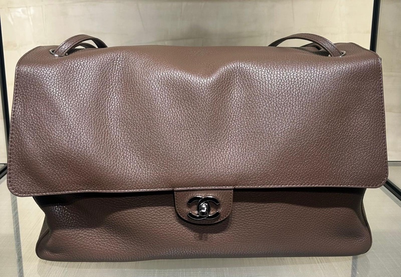 Chanel香奈兒26S灰色銀扣超大號Jennie同款-0