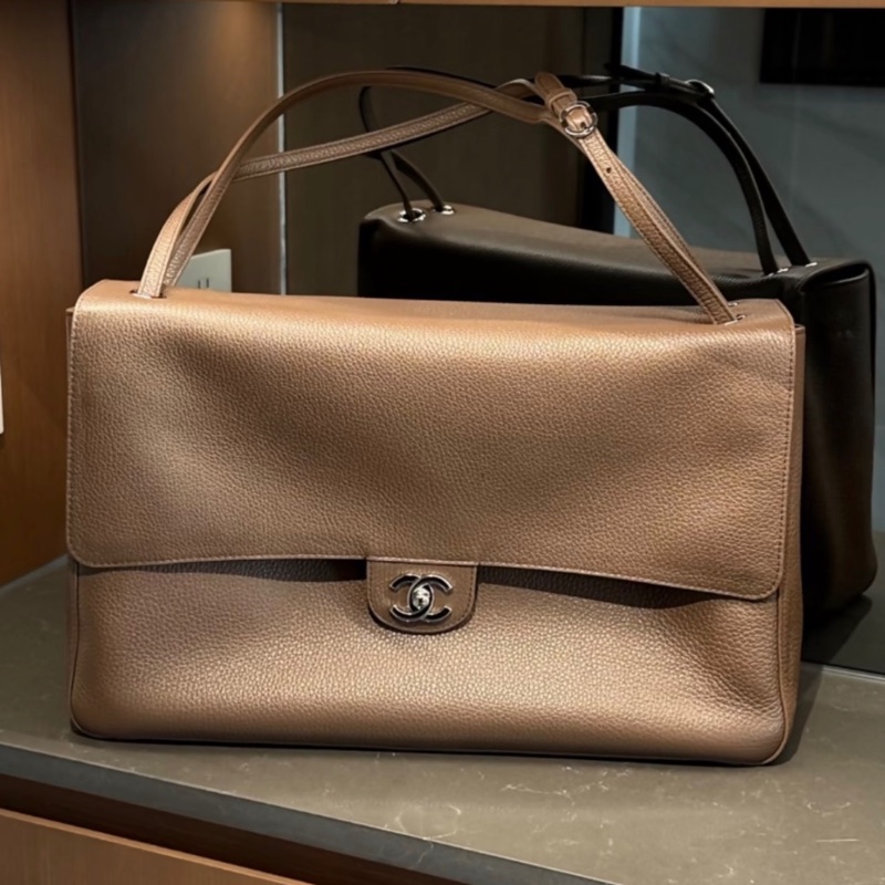 Chanel香奈兒26S灰色銀扣超大號Jennie同款-1