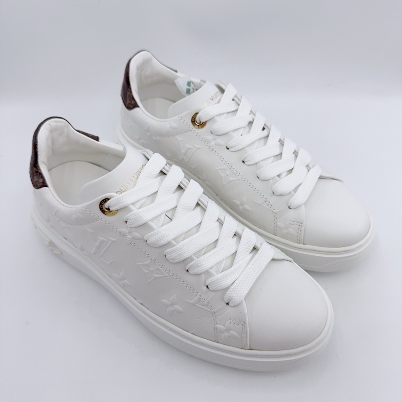 99新Lv路易威登37码小白鞋 白色浮雕满印板鞋-1