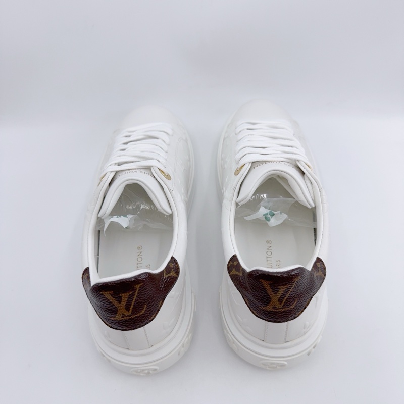 99新Lv路易威登37码小白鞋 白色浮雕满印板鞋-8