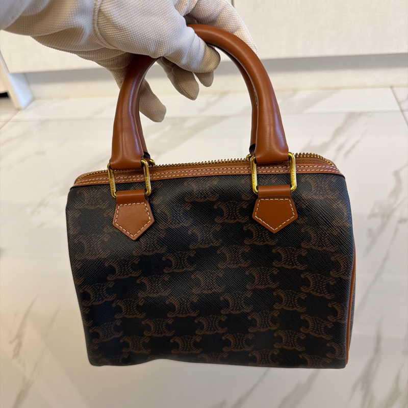 CELINE 標誌印花小號波士頓包-2