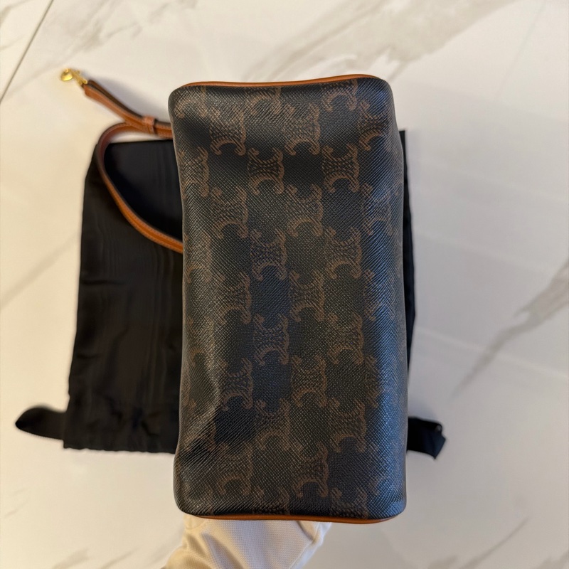 CELINE 標誌印花小號波士頓包-9