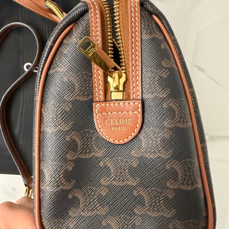 CELINE 標誌印花小號波士頓包-13
