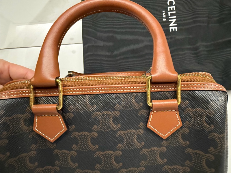 CELINE 標誌印花小號波士頓包-17