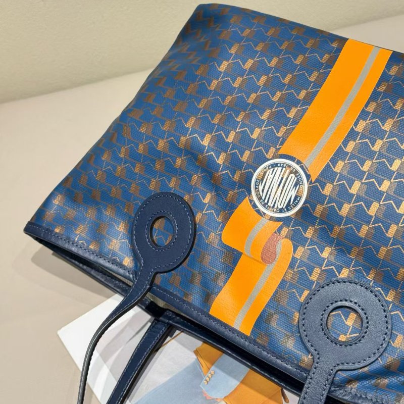 Moynat 日本限定彎曲彩條圖案 手提托特包 29*13*22cm 99新配件塵袋-3