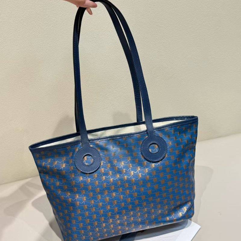 Moynat 日本限定彎曲彩條圖案 手提托特包 29*13*22cm 99新配件塵袋-5